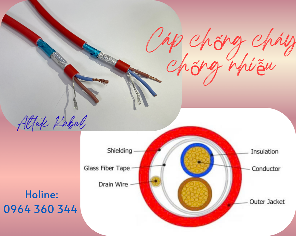 Cáp báo cháy chống cháy chống nhiễu 2x1.5 sẵn kho